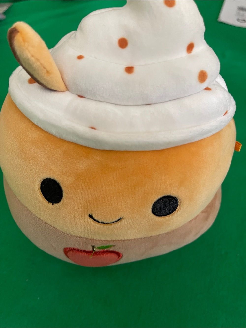 Squishmallows Orange, White & Brown Pancake Stack Plush with Apple Accent